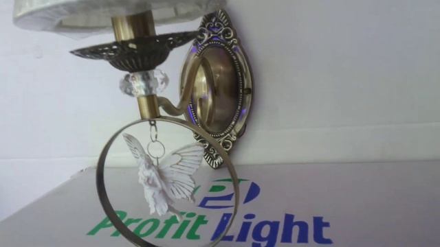 Настенный светильник бра с плафоном и ангелочком!!! смотреть онлайн