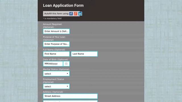 Формы заявки на получение ссуды смотреть онлайн