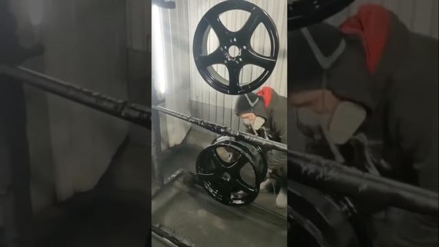 Порошковая покраска пескоструй Чёрный супер глянец реставрация восстановление ремонт +380503203266 смотреть онлайн