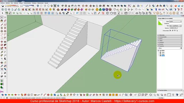 Sketchup 2018 - 68 Modelar escaleras bien facil por 3d4every1 смотреть онлайн