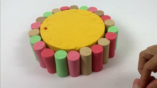 Satisfying Rainbow Kinetic Sand Cutting ASMR 2023 смотреть онлайн