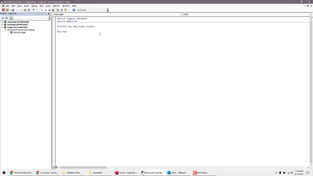 MS Access - Create a Login Form смотреть онлайн