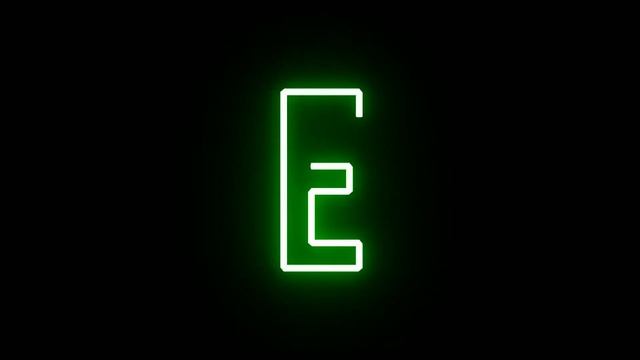 E Letter Neon Green Text Effect смотреть онлайн
