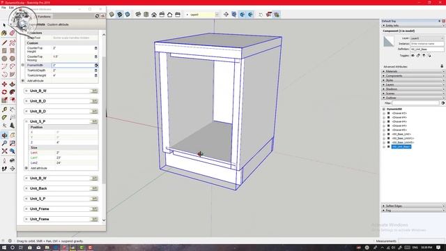Sketchup DYNAMIC COMPONENTS Kitchen 1/2 смотреть онлайн
