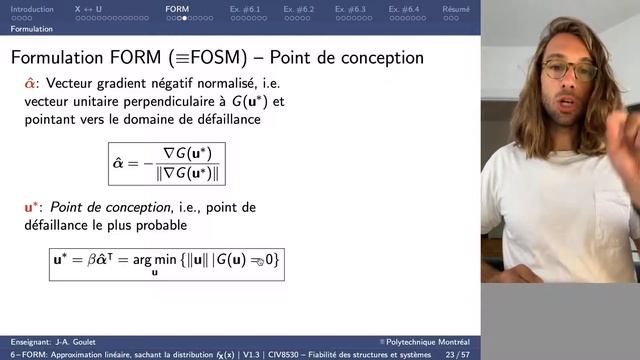 M6 | Approximation Linéaire FORM | CIV8530