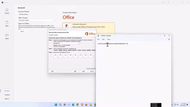Microsoft Office 2021 / 2019 Telephone Activation смотреть онлайн