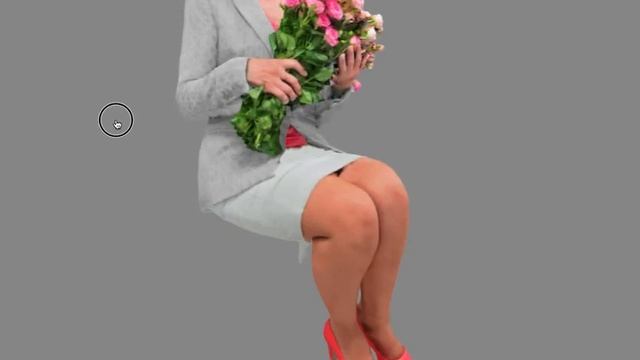 Woman with Flowers 3D Model смотреть онлайн