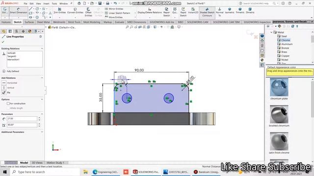 Exercise 37-Straight Slot,Circle,Corner Rectangle-SolidWorks Step By Step смотреть онлайн