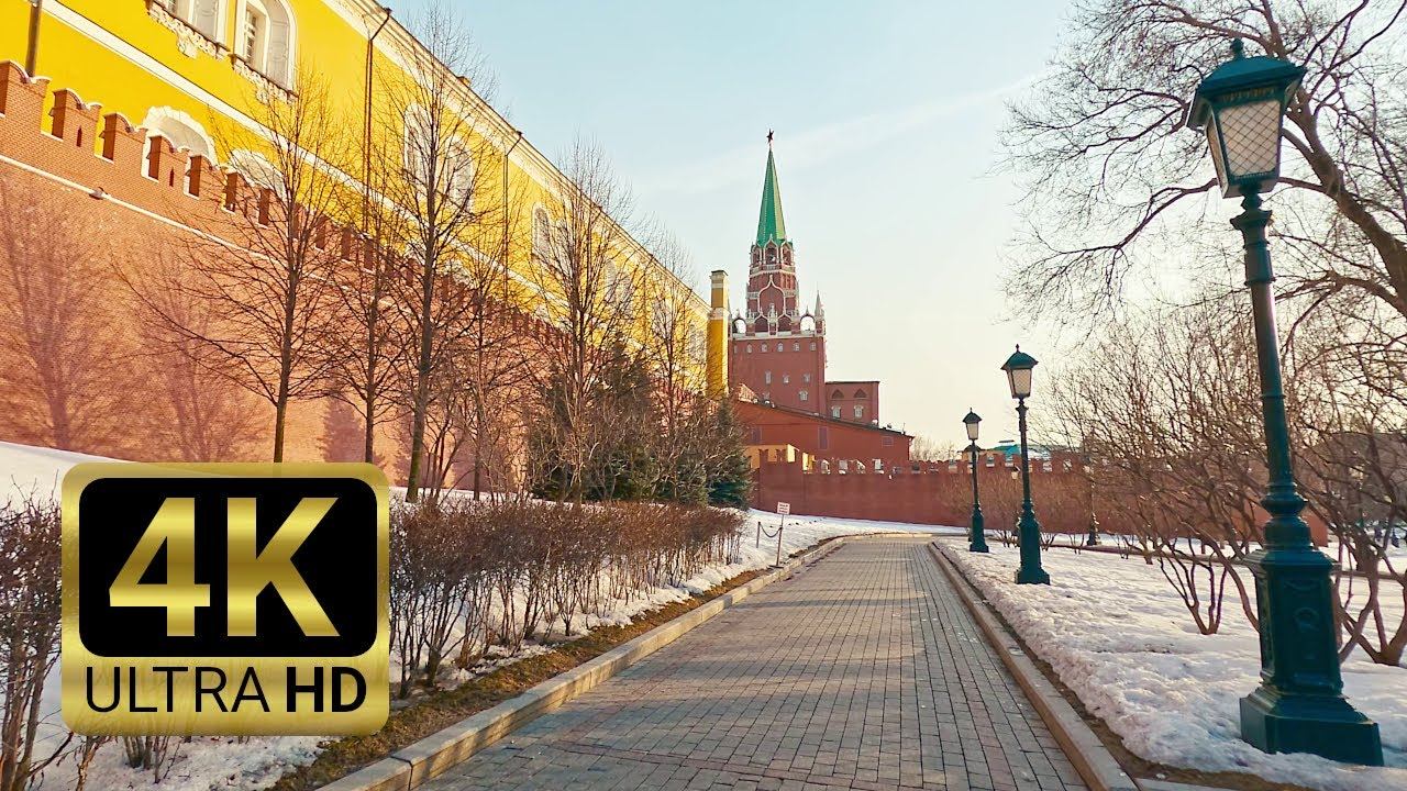 Walking Tour 4K | Alexander Garden, Moscow, Russia