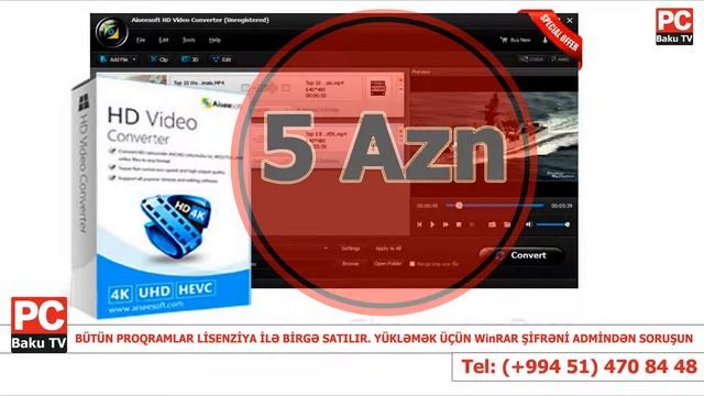 Aiseesoft HD Video Converter Program Satilir Download 5 Azn смотреть онлайн
