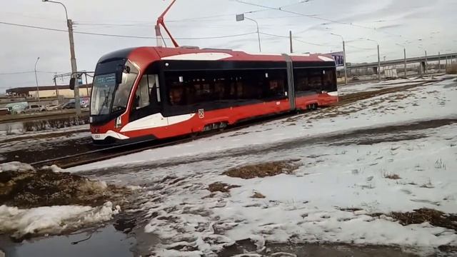 Трамвай новой модификации в СПБ смотреть онлайн