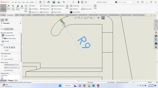 SolidWorks 2023 Tutorial - 3D Modeling for beginner EP.15 Drawing смотреть онлайн