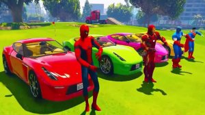 МУЛЬТИК про ЦВЕТНЫЕ МАШИНКИ и ГРУЗОВИК с Человеком-пауком и Супергероями для ДЕТЕЙ