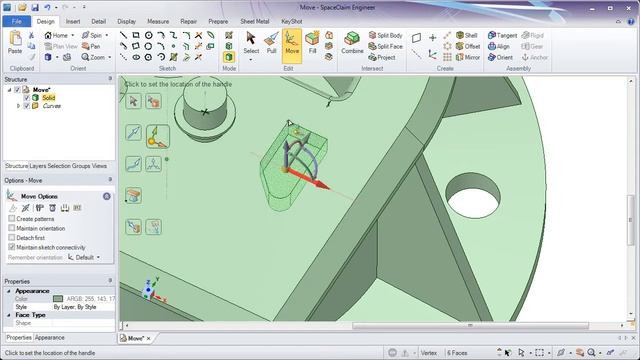 SC Basic Move || Ansys SpaceClaim смотреть онлайн