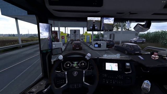 Driving Scania truck POV realistic immersive driving ETS 2 TrackIR PXN wheel смотреть онлайн