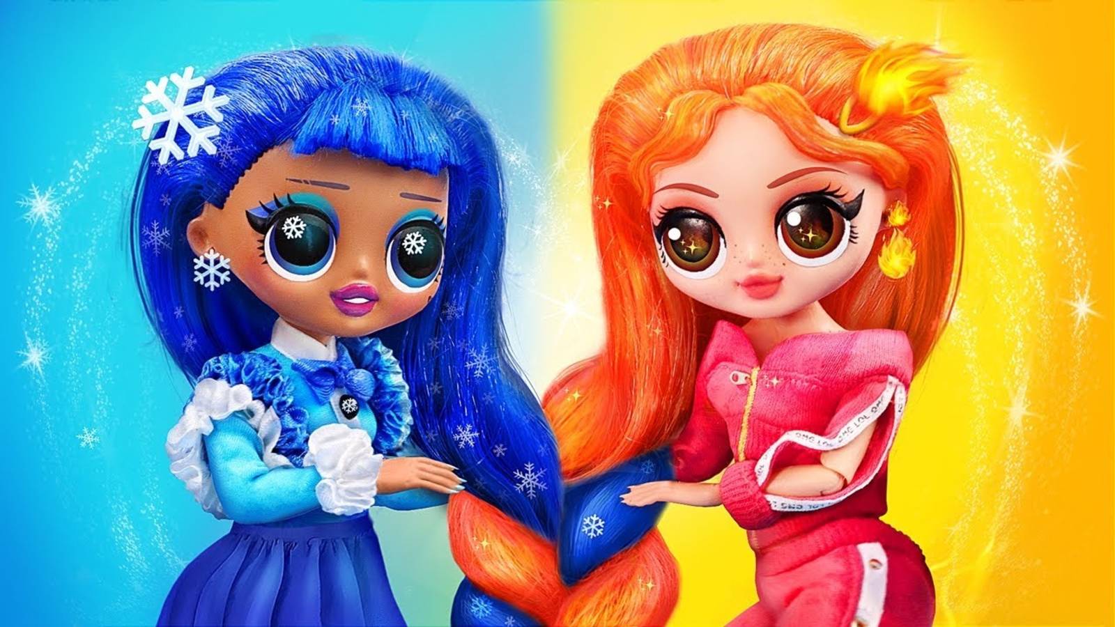 Холодная vs горячая куклы - 10 идей для ЛОЛ ОМГ смотреть онлайн