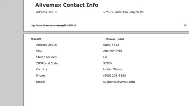 AliveMax Просмотр заказа смотреть онлайн