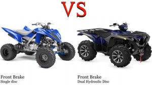 Yamaha YFM 700 Raptor vs Yamaha Grizzly 700 Test specification comparison