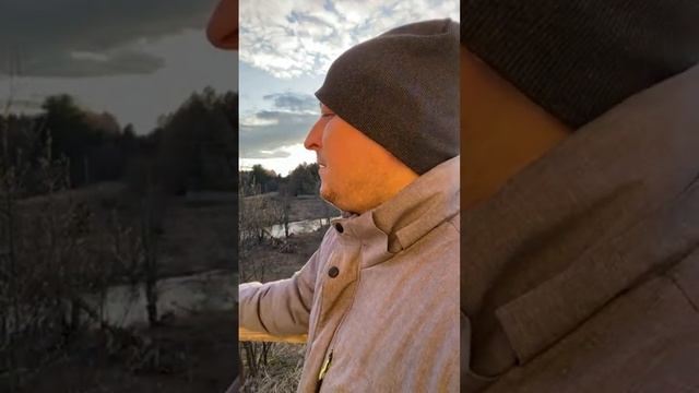 Красивый закат в деревне. смотреть онлайн