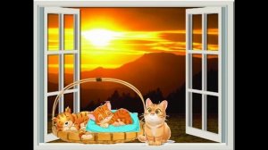 КОШКА И КОТЯТА НА ПЕСНЮ «КОТЯТА В ЛУКОШКЕ»