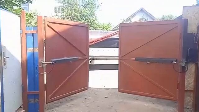 Установка приводов для распашных ворот смотреть онлайн
