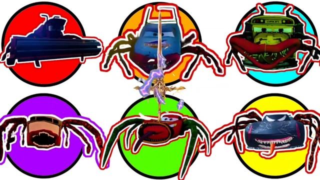 KUMPULAN MONSTER ❗️❗️ Lightning McQueen Head Eater, Train Eater, Choo Choo Charles, Skibidi Toilet
