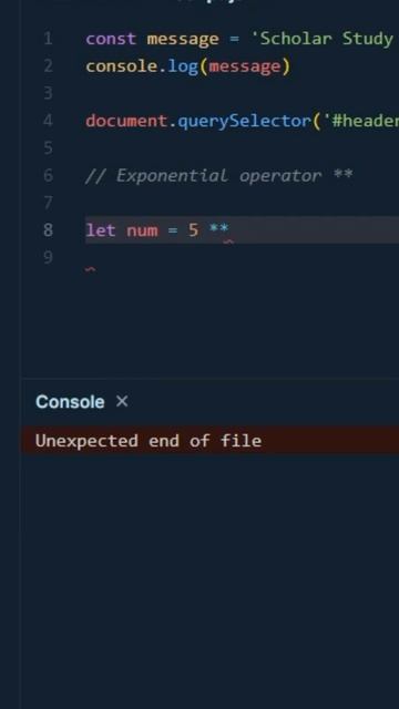 Learn JS | Day 4 | Exponential Operator | www.scholarstudysolution.com смотреть онлайн