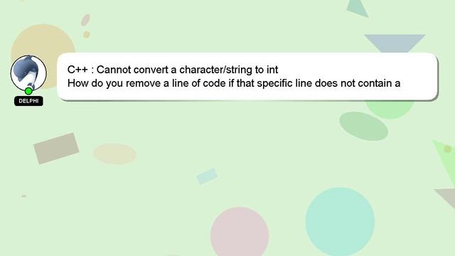 C++ : Cannot convert a character/string to int смотреть онлайн