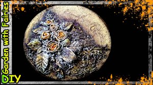 Панно Первый Снег. Из кожуры грейпфрута и гречки