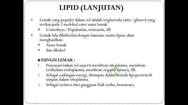 Bahan Penyusun Sel Air, Lipid, Karbohidrat смотреть онлайн