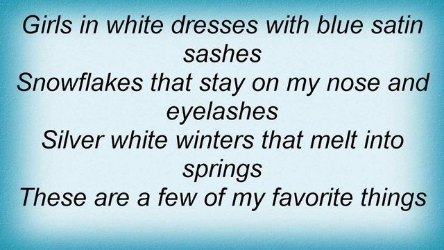Andy Williams - My Favorite Things Lyrics смотреть онлайн