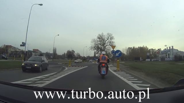 Rondo Maratońska na wprost początek egzaminu motocykl WORD Łódź