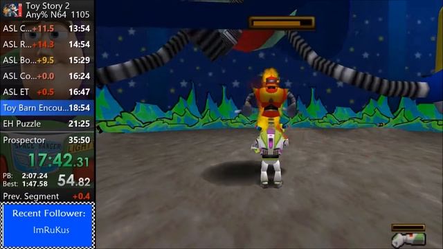 Toy Story 2: Buzz Lightyear to the Rescue N64 emu Any% Speedrun (35:20) смотреть онлайн