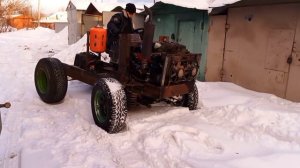 Мини трактор универсал из Нивы своими руками!ПЕРВЫЙ ВЫЕЗД!!!!