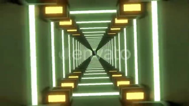 3D Animation of a Tunnel with Square Shapes in Neon Lights | Motion Graphics - Videohive template смотреть онлайн