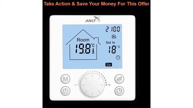 Thermostat with sensor for floor heating 110 120 220 230V 16A смотреть онлайн