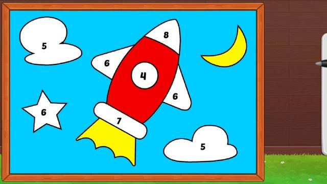 Easy To Learn Color A Rocket | Vidio For Children Learn Color | Tis Art смотреть онлайн