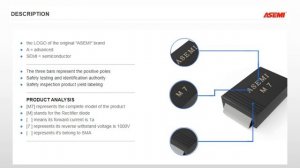ASEMI small current SMD rectifier diode M7 (SMA package) adopts large specification GPP chip
