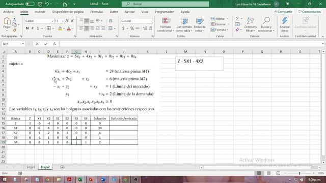 Método Simplex Excel смотреть онлайн