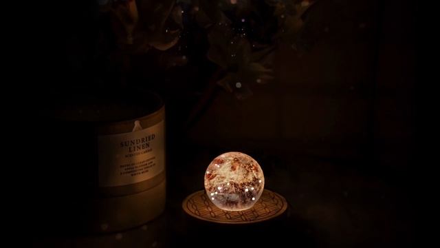 Glowing Crystal Ball 🔮 — Magical Night Ambience — 🌜 Eery Wind Chimes, Rain & Thunder 🌛 смотреть онлайн