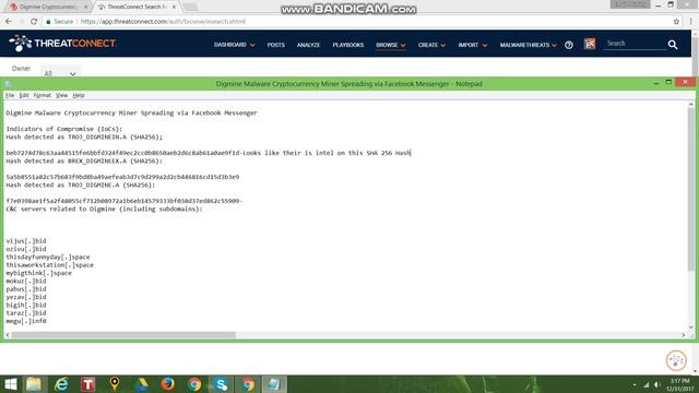 Threat Connect Intel Indicator search for Digmine Malware смотреть онлайн