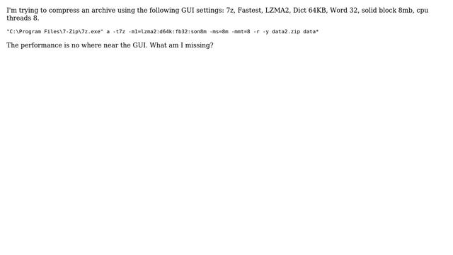 7zip commandline equivalent of these gui settings? смотреть онлайн