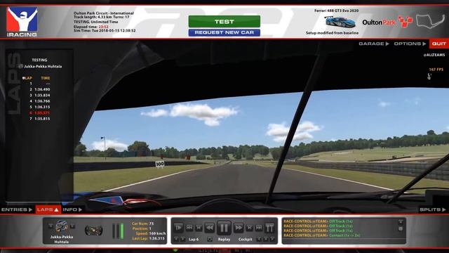 IRACING Oulton Park Ferrari 488 GT3 evo смотреть онлайн