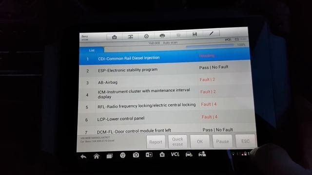 MaxiSys MS908P on a 2000 Mercedes A170 1.7 CDI смотреть онлайн