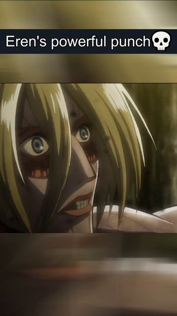 Eren's powerful punch💀 Attack on Titan смотреть онлайн