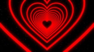 Neon Lights Love Heart Tunnel Background💕 Red Heart Background