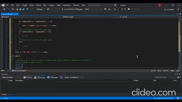 Find roots through bisection method c++ смотреть онлайн