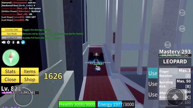 Getting Leopard mastery Lvl 300! [Roblox(Blox Fruits)] смотреть онлайн