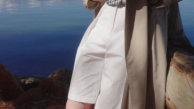 Lattelier New Arrivals SS22-Oversized Belted Trench Coat&Tailored Check Tank Top смотреть онлайн