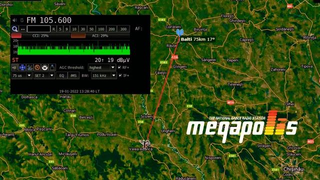 FM DX MEGAPOLIS Bălți - 105.6 MHz received in Iași 🇷🇴 (19.01.2022) смотреть онлайн